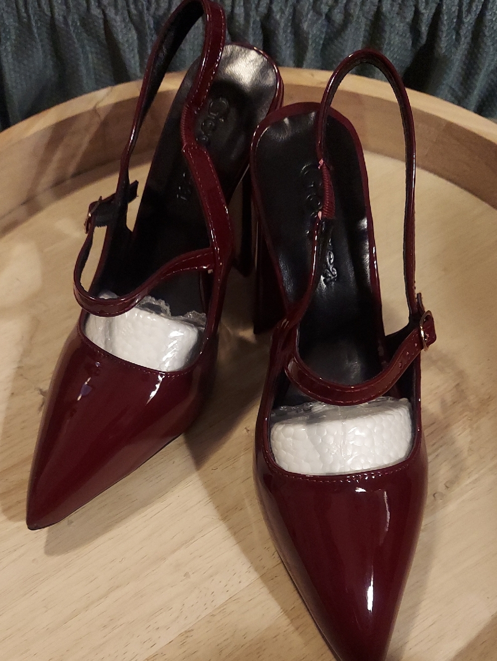 Wine Slingback Mary  Jane Pumps by Shein Sz 5